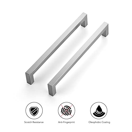 Ravinte 18 Pack 8 Inch Kitchen Square Cabinet Handles Matte Black Cabinet Pulls Black Drawer Pulls Kitchen Cabinet Hardware Kitchen Handles for Cabinets Cupboard Handles Drawer Handles