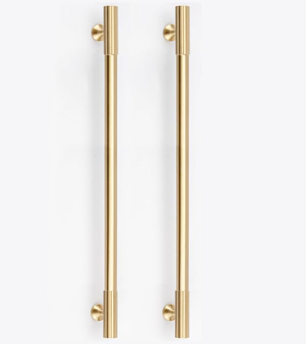 RZDEAL 4pcs Solid Brass Cabinet Knobs Pulls Cabinet Drawer Dresser Gold Knobs Modern Handles Knobs(1"x1"/25mmx25mm),Brushed Brass Finish