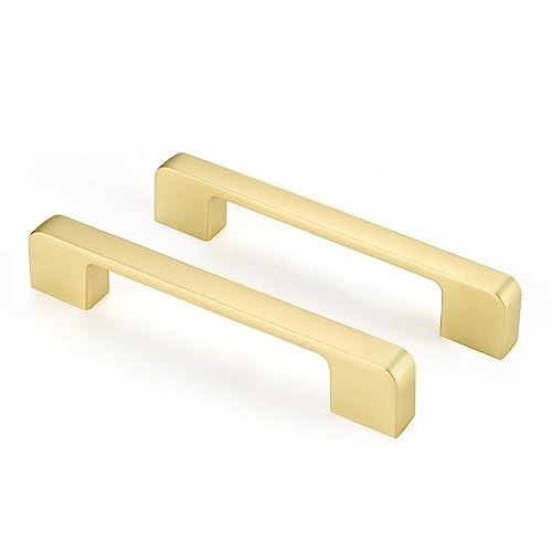 Rergy Champagne Bronze Cabinet Pulls, 10 Pack Champagne Bronze Cabinet Handles, 6.25" Screw Spacing Kitchen Cabinet Handles, 6-1/4inch(160mm) Center to Center Bathroom Cabient Hardware