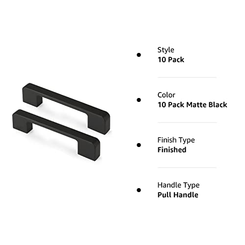 Rergy Champagne Bronze Cabinet Pulls, 10 Pack Champagne Bronze Cabinet Handles, 6.25" Screw Spacing Kitchen Cabinet Handles, 6-1/4inch(160mm) Center to Center Bathroom Cabient Hardware
