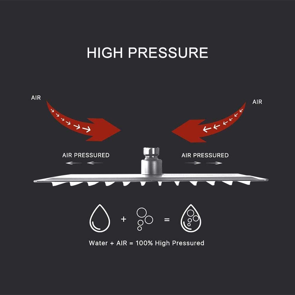 Shower System Brushed Nickel Bathroom 10 Inch Rain Shower Head Ceiling Mount with Handheld Luxury High Pressure Shower Combo Set Shower Faucet Rough-in Valve Body and Trim Included