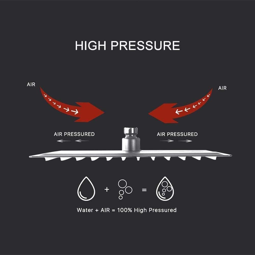 Shower System Brushed Nickel Bathroom 10 Inch Rain Shower Head Ceiling Mount with Handheld Luxury High Pressure Shower Combo Set Shower Faucet Rough-in Valve Body and Trim Included