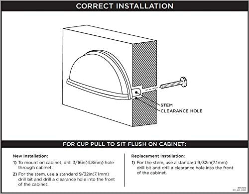 Amerock BP53010CZ Champagne Bronze Cabinet Cup Pull | 3 inch (76mm) Center-to-Center Cabinet Hardware | Cup Pulls | Furniture Hardware | Drawer Pull