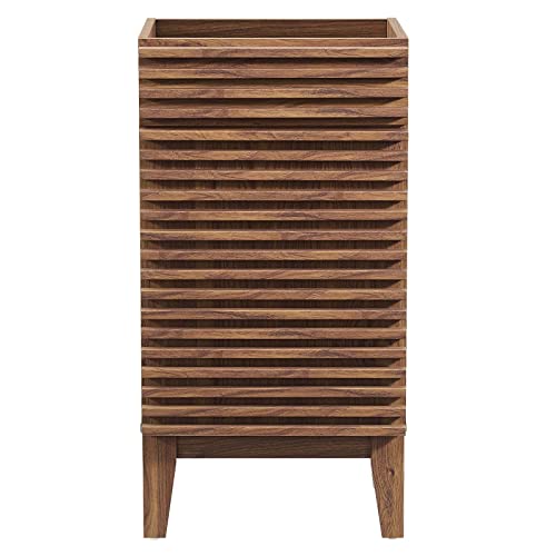 Modway Render 48" Double Sink Bathroom Vanity Cabinet in Walnut White