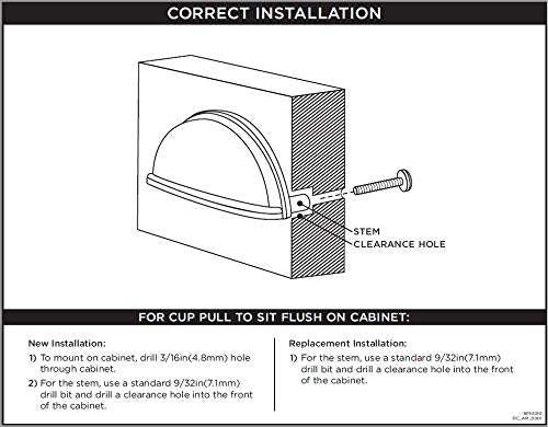 Amerock BP53010CZ Champagne Bronze Cabinet Cup Pull | 3 inch (76mm) Center-to-Center Cabinet Hardware | Cup Pulls | Furniture Hardware | Drawer Pull