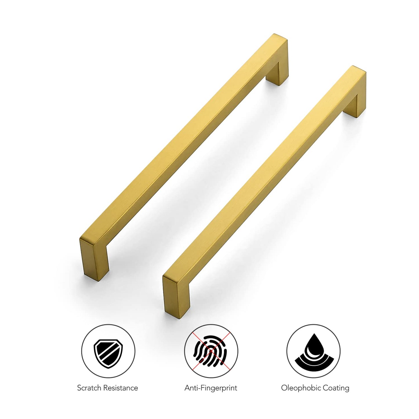 Ravinte 18 Pack 8 Inch Kitchen Square Cabinet Handles Matte Black Cabinet Pulls Black Drawer Pulls Kitchen Cabinet Hardware Kitchen Handles for Cabinets Cupboard Handles Drawer Handles