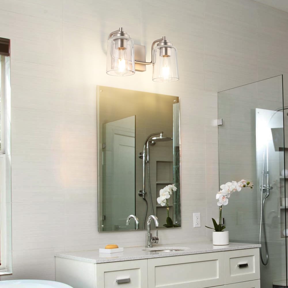 SOLFART Vintage Vanity Lighting Fixtures for Bathroom Black with Bronze Wall Lamp Sconce Black with Bronze 4 lights