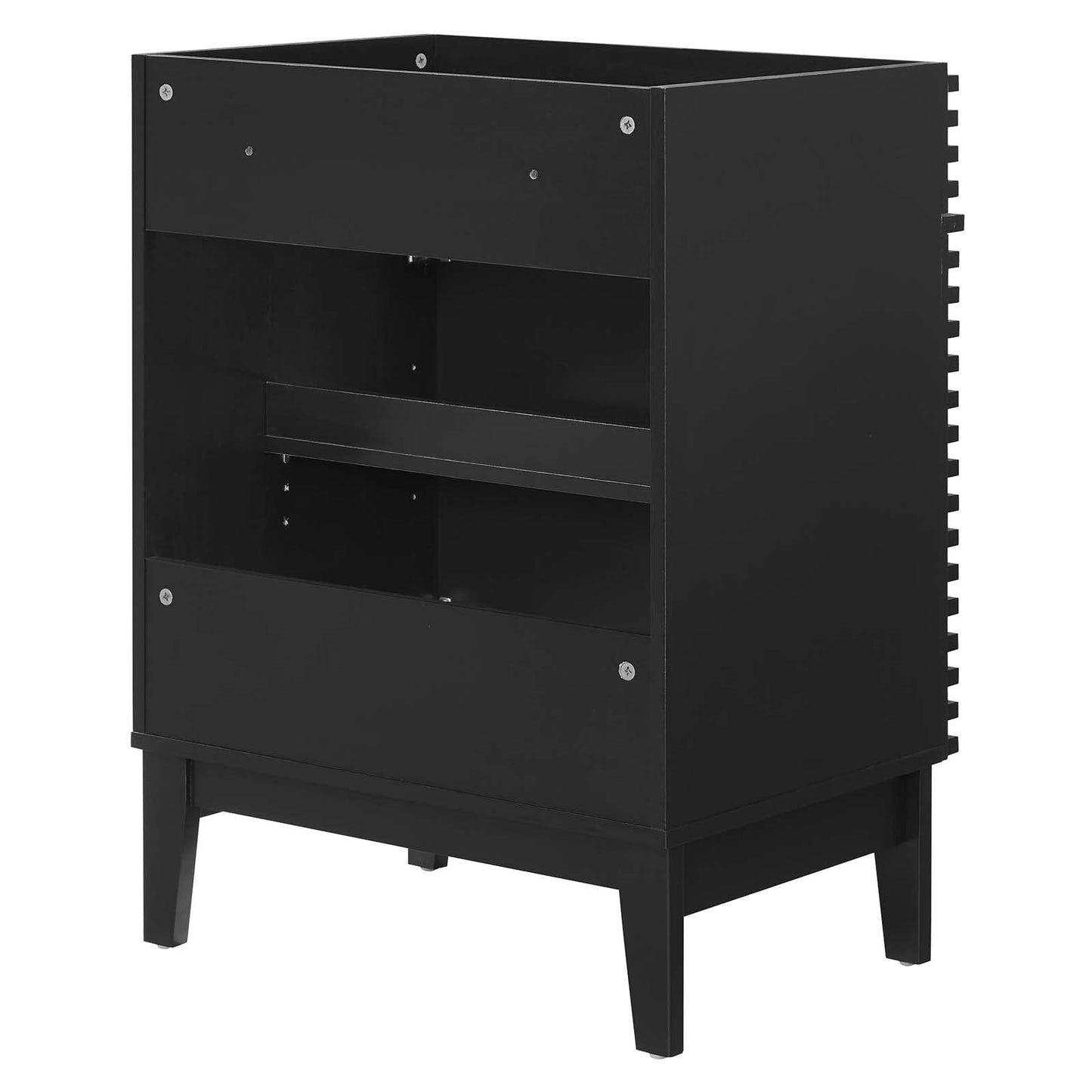 Modway Render 48" Double Sink Bathroom Vanity Cabinet in Walnut White