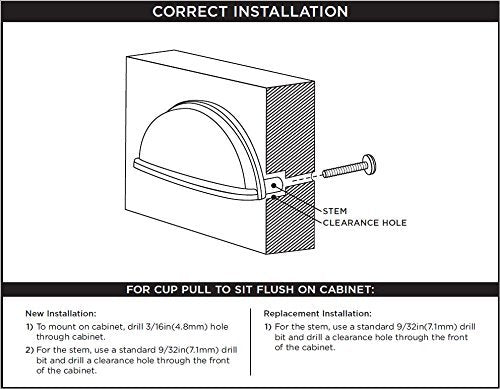 Amerock BP53010CZ Champagne Bronze Cabinet Cup Pull | 3 inch (76mm) Center-to-Center Cabinet Hardware | Cup Pulls | Furniture Hardware | Drawer Pull