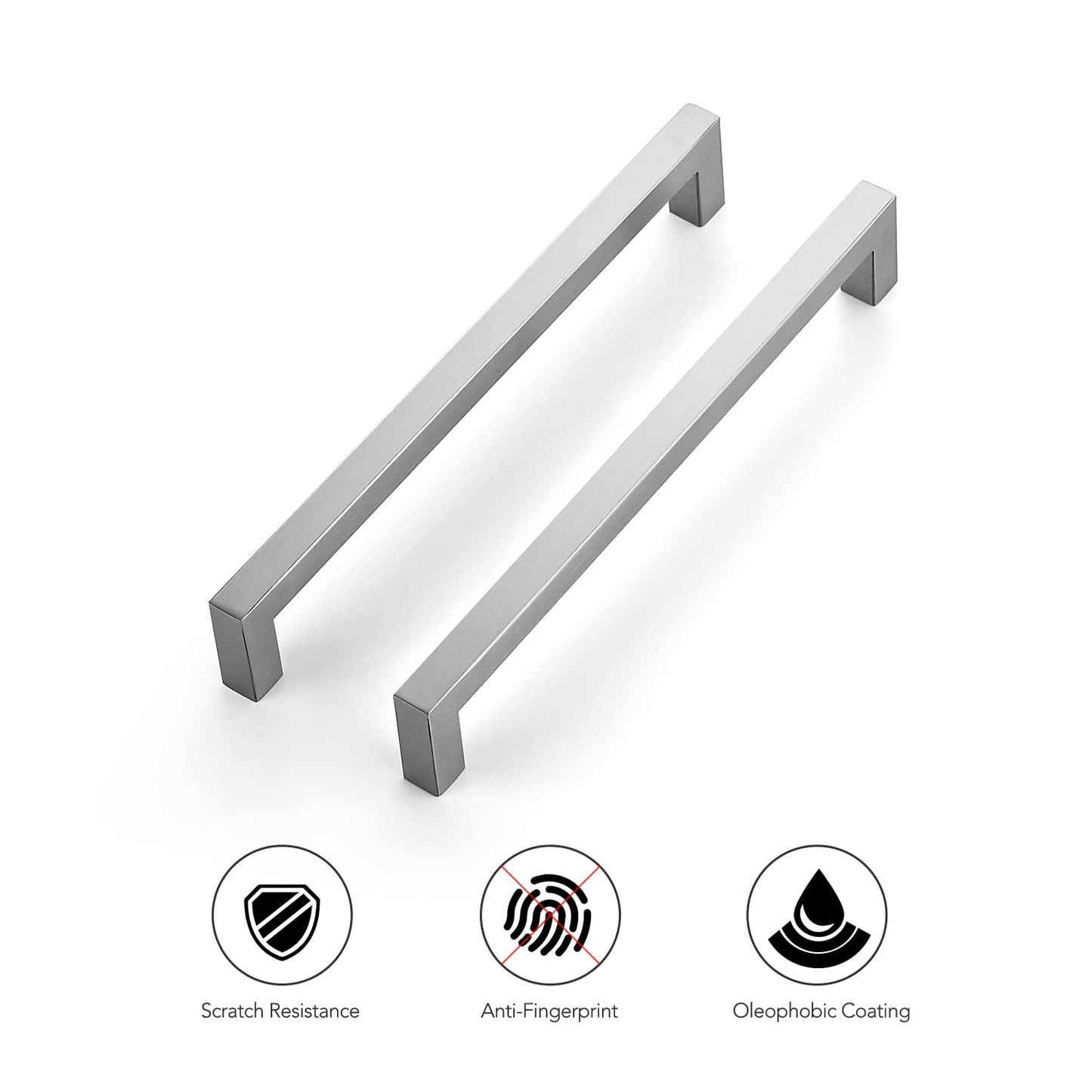 Ravinte 18 Pack 8 Inch Kitchen Square Cabinet Handles Matte Black Cabinet Pulls Black Drawer Pulls Kitchen Cabinet Hardware Kitchen Handles for Cabinets Cupboard Handles Drawer Handles