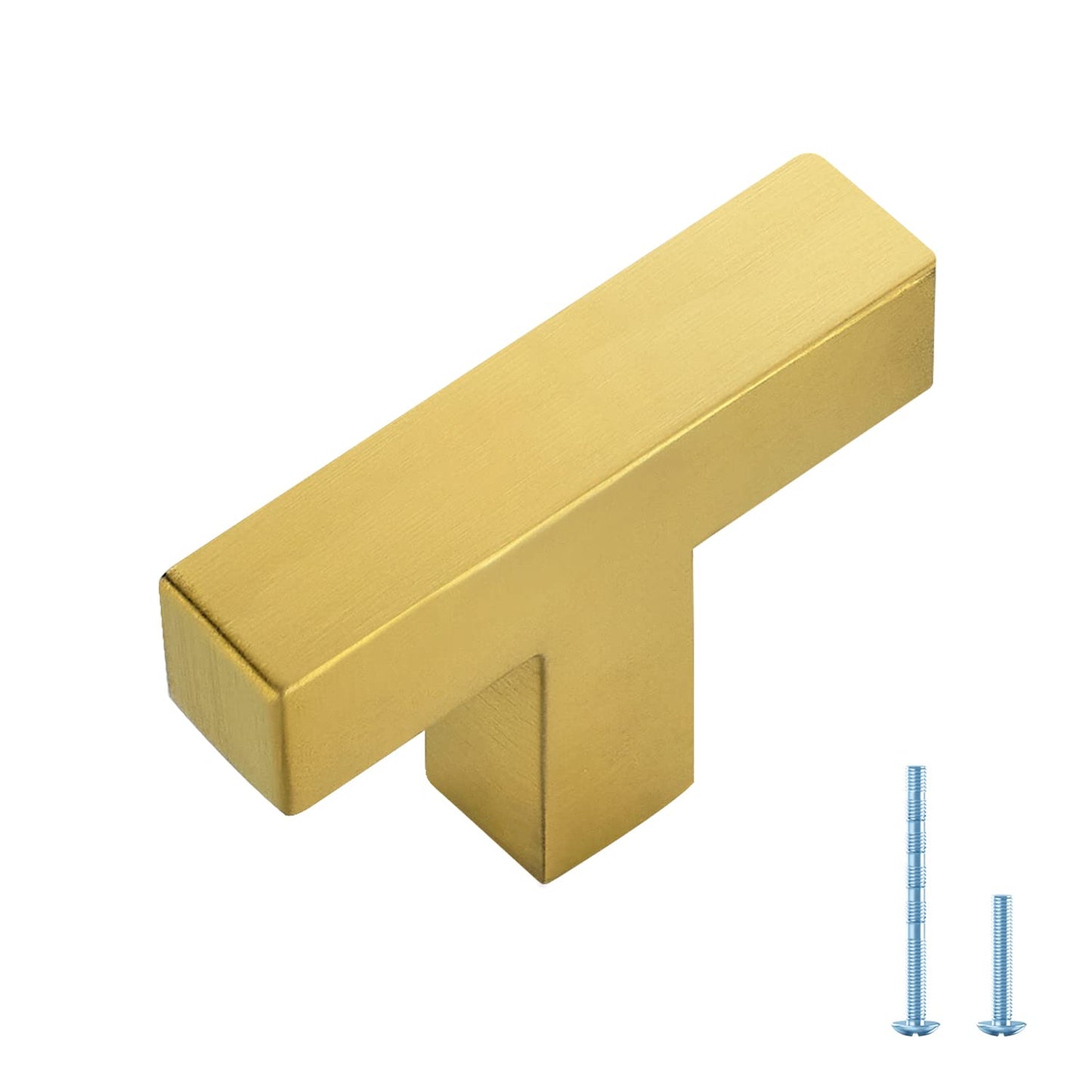 Ravinte 10 Pack Gold Cabinet Pulls 12-3/5 Inch Brushed Brass Kitchen Cabinet Handles Gold Square Kitchen Hardware for Cabinet Gold Kitchen Drawer Pulls Come with Screwdriver