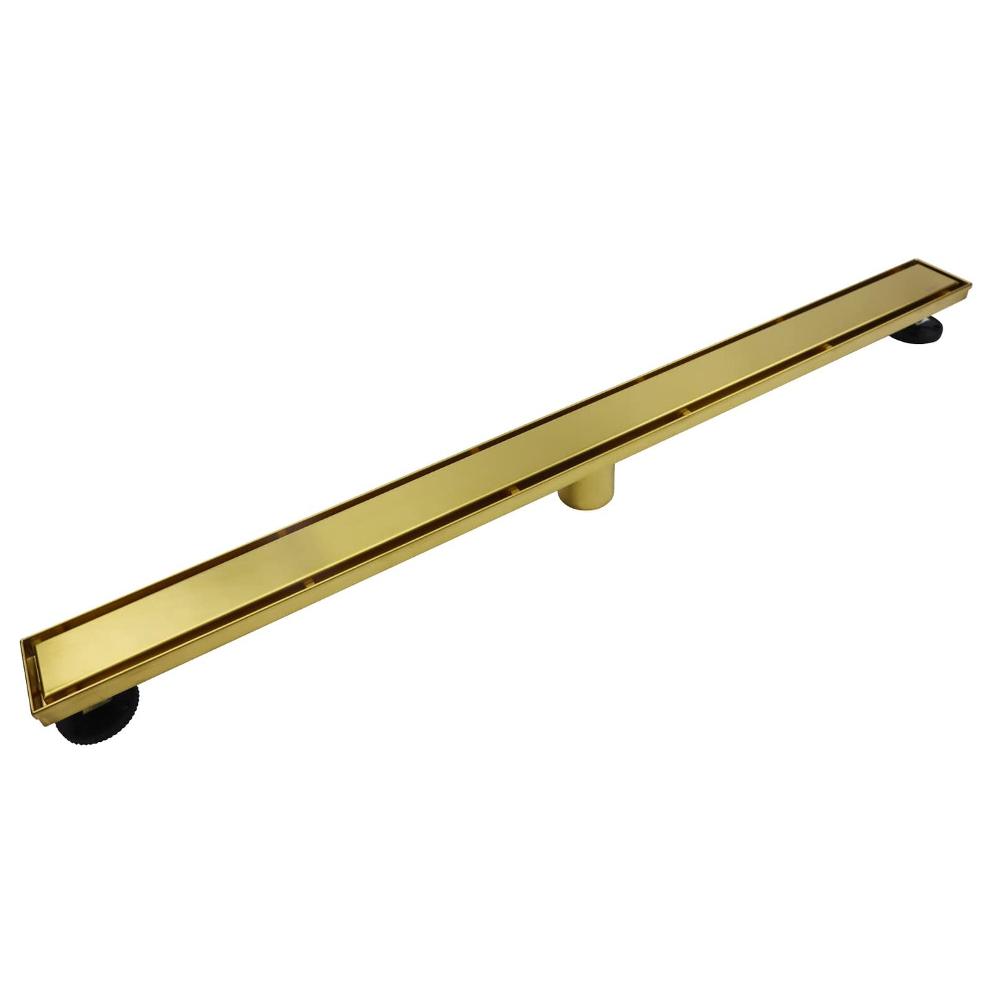 Square Shower Drain 6", Brushed Gold Floor Drain with Tiled Insert Grate & Hair Strainer, 304 Stainless Steel Bathroom 2-in-1 Tiled in Drain, CUPC Certified (Brushed Gold, 6'')