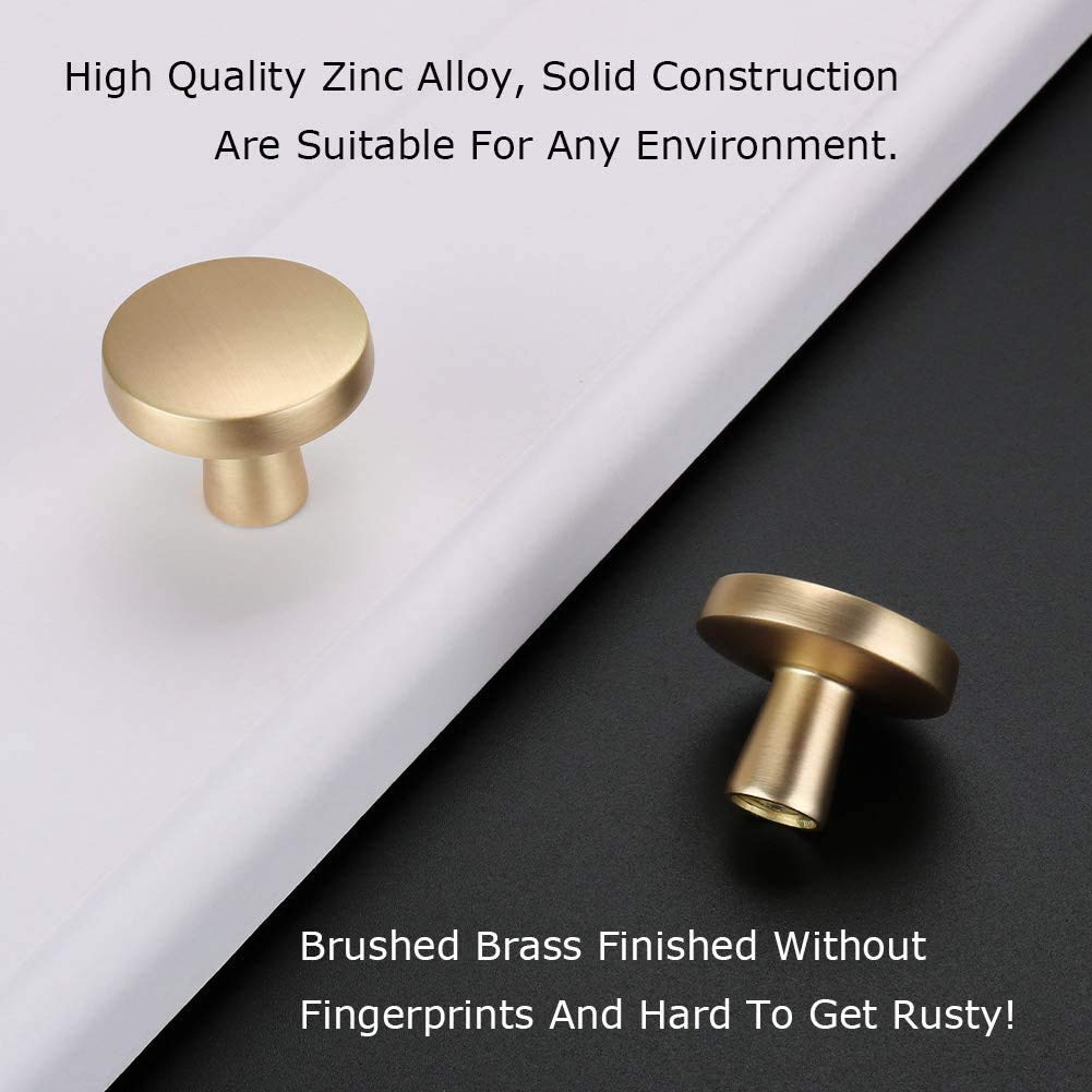 Rergy Champagne Bronze Cabinet Pulls, 10 Pack Champagne Bronze Cabinet Handles, 6.25" Screw Spacing Kitchen Cabinet Handles, 6-1/4inch(160mm) Center to Center Bathroom Cabient Hardware