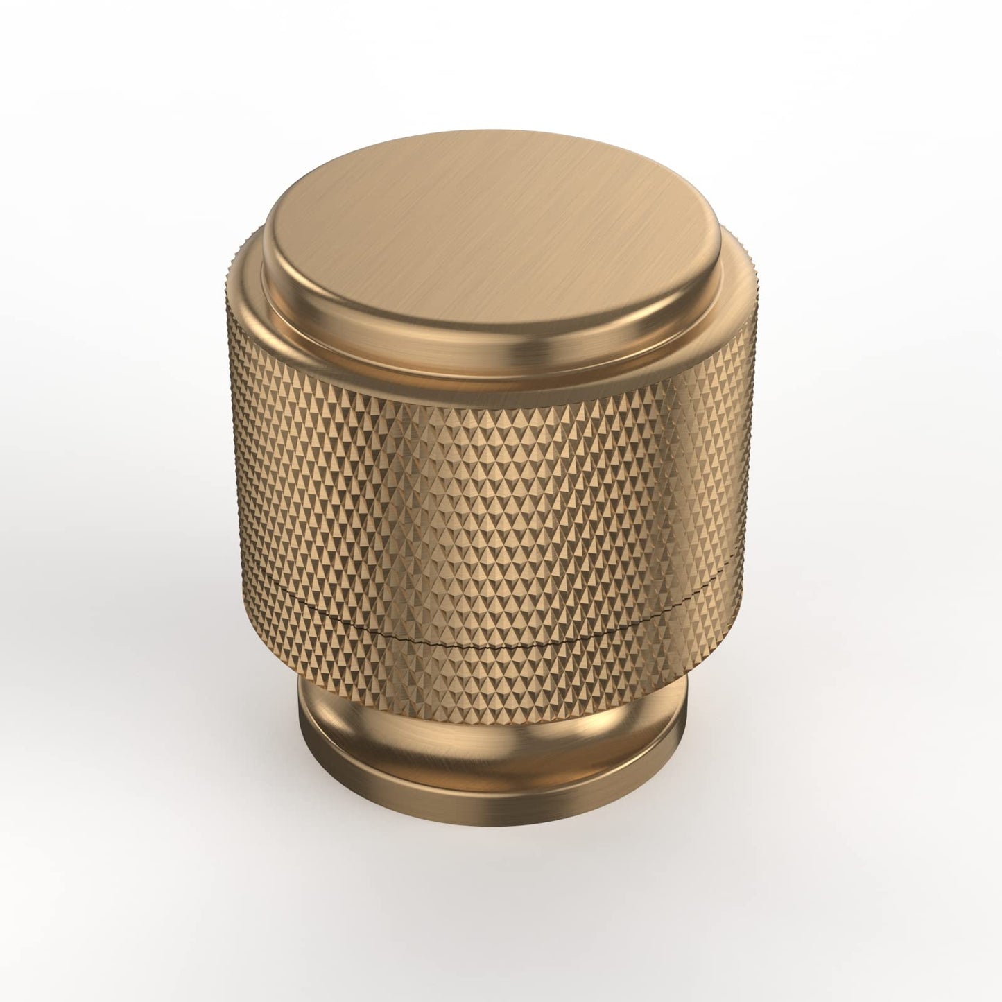 10 Pack 1"(25mm) Champagne Bronze and Matte Black Knurled Cabinet Knobs for Dresser Kitchen Knobs for Cabinets Single Hole Cabinet Pulls Hardware