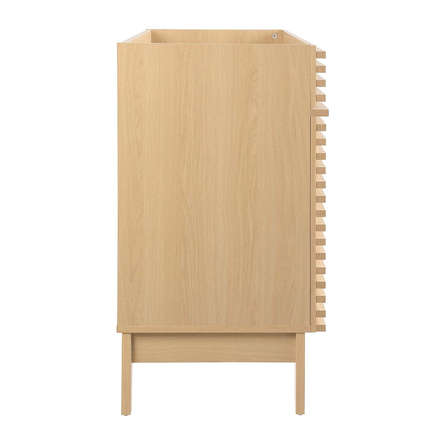 Modway Render 48" Double Sink Bathroom Vanity Cabinet in Walnut White
