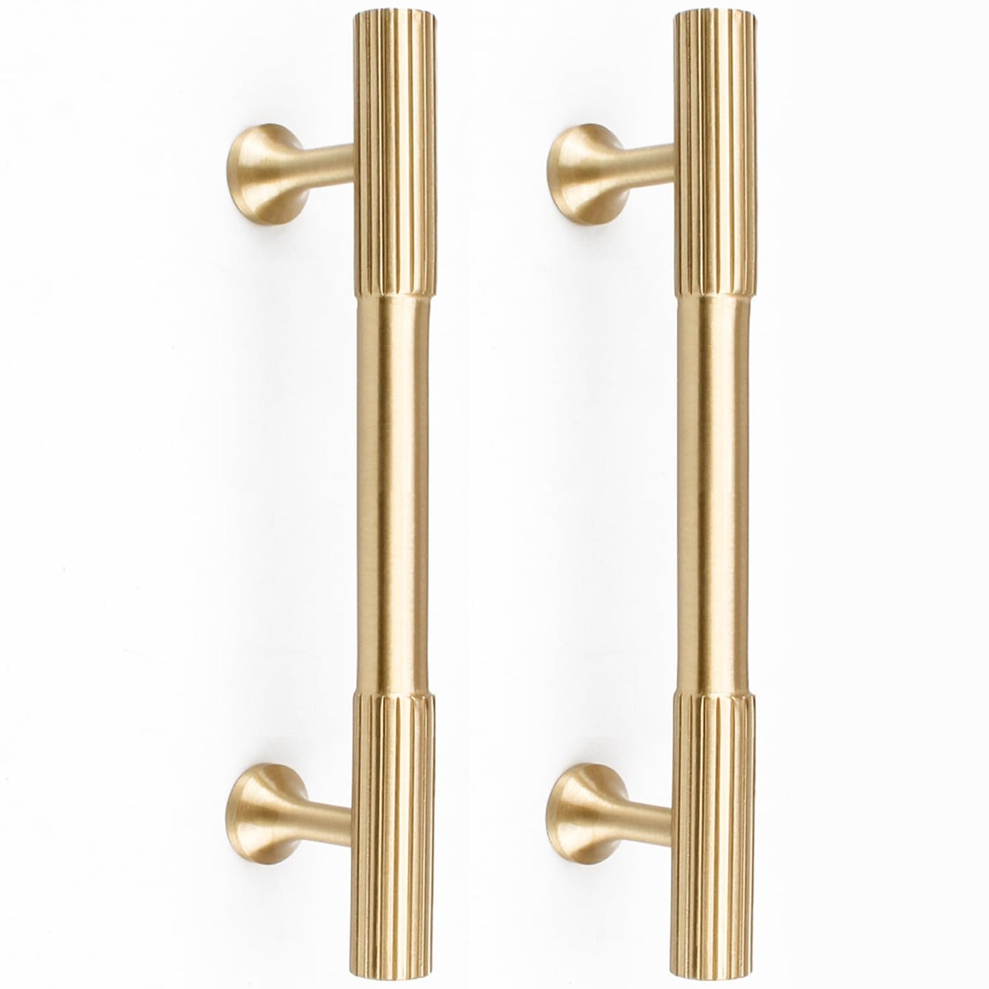 RZDEAL 4pcs Solid Brass Cabinet Knobs Pulls Cabinet Drawer Dresser Gold Knobs Modern Handles Knobs(1"x1"/25mmx25mm),Brushed Brass Finish