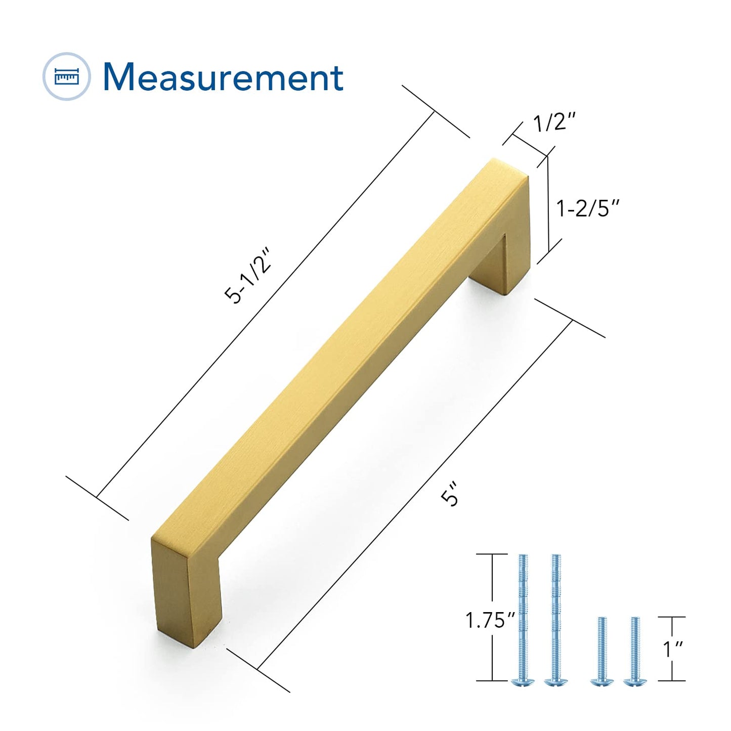 Ravinte 10 Pack Gold Cabinet Pulls 12-3/5 Inch Brushed Brass Kitchen Cabinet Handles Gold Square Kitchen Hardware for Cabinet Gold Kitchen Drawer Pulls Come with Screwdriver