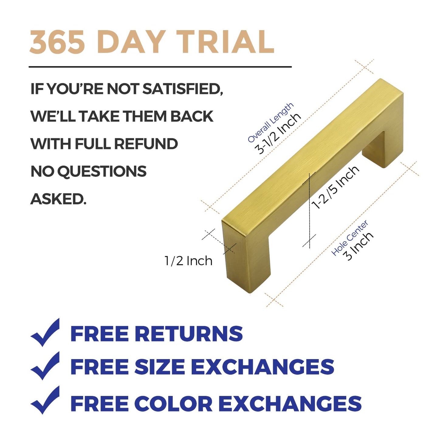 Ravinte 10 Pack Gold Cabinet Pulls 12-3/5 Inch Brushed Brass Kitchen Cabinet Handles Gold Square Kitchen Hardware for Cabinet Gold Kitchen Drawer Pulls Come with Screwdriver