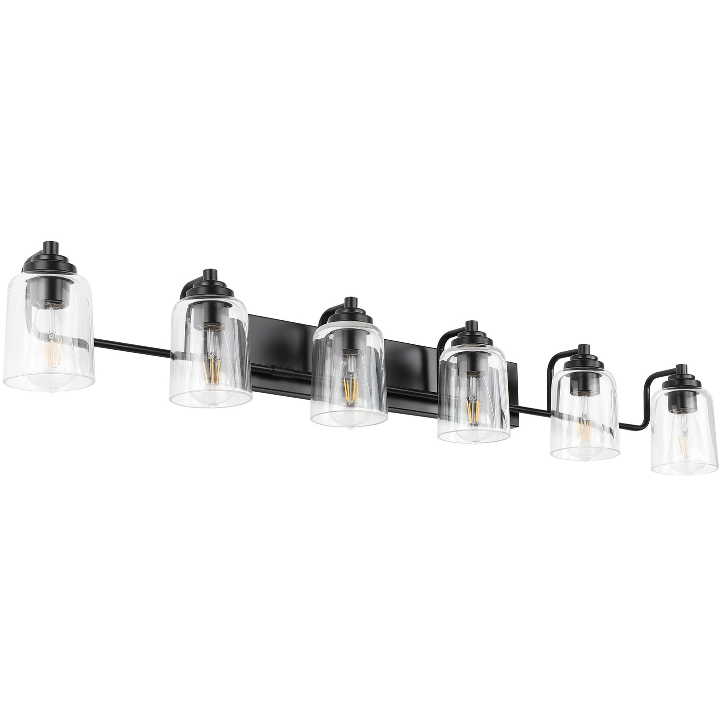 SOLFART Vintage Vanity Lighting Fixtures for Bathroom Black with Bronze Wall Lamp Sconce Black with Bronze 4 lights