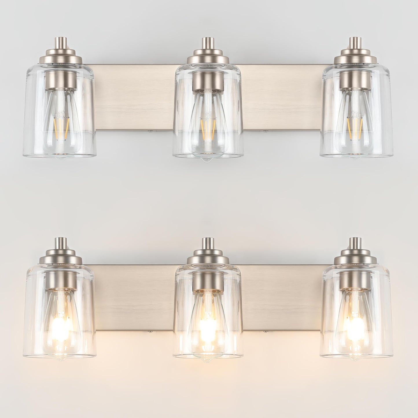 SOLFART Vintage Vanity Lighting Fixtures for Bathroom Black with Bronze Wall Lamp Sconce Black with Bronze 4 lights