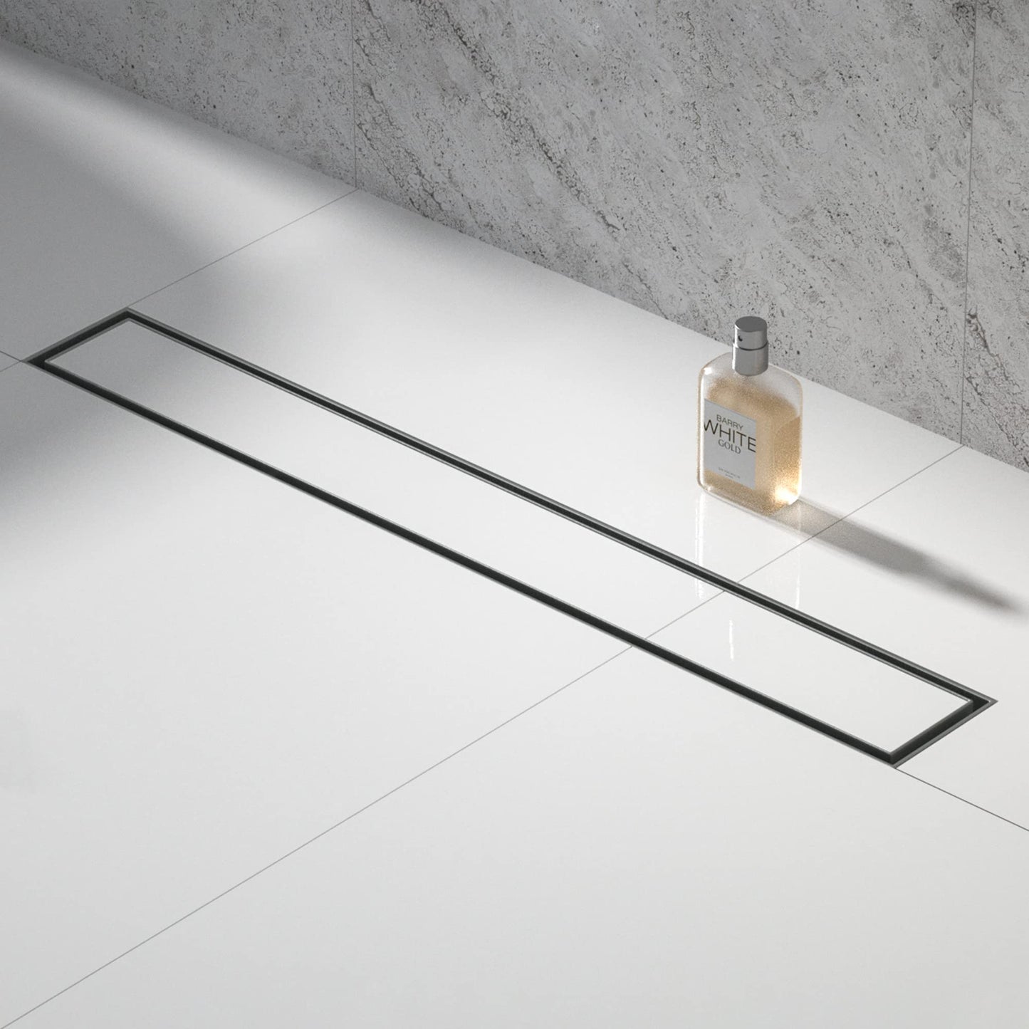 Square Shower Drain 6", Brushed Gold Floor Drain with Tiled Insert Grate & Hair Strainer, 304 Stainless Steel Bathroom 2-in-1 Tiled in Drain, CUPC Certified (Brushed Gold, 6'')