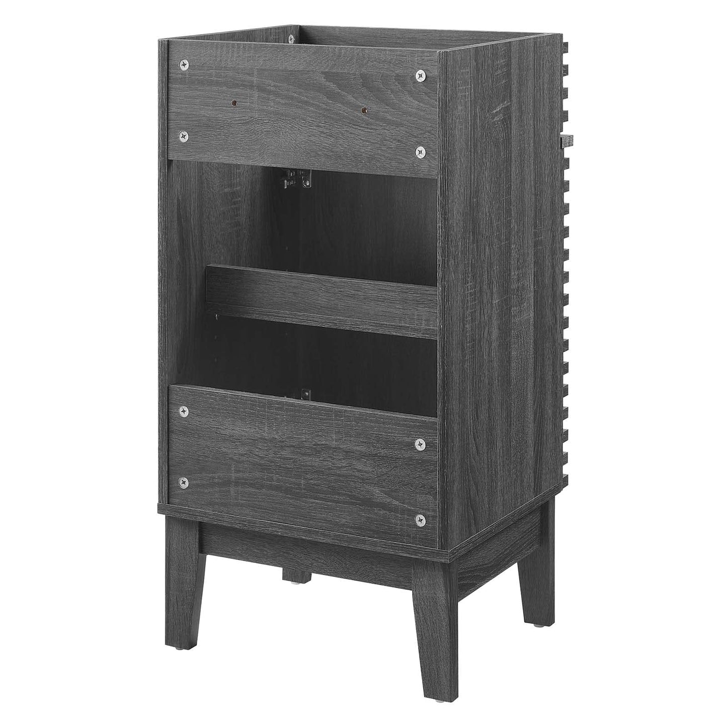 Modway Render 48" Double Sink Bathroom Vanity Cabinet in Walnut White