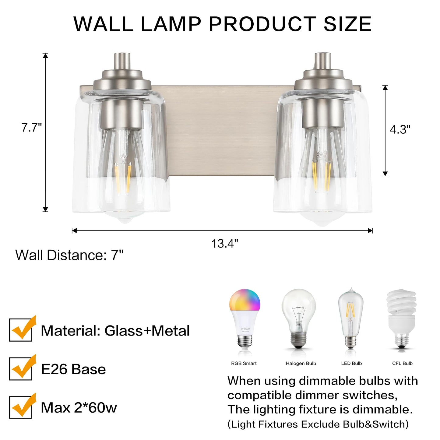 SOLFART Vintage Vanity Lighting Fixtures for Bathroom Black with Bronze Wall Lamp Sconce Black with Bronze 4 lights