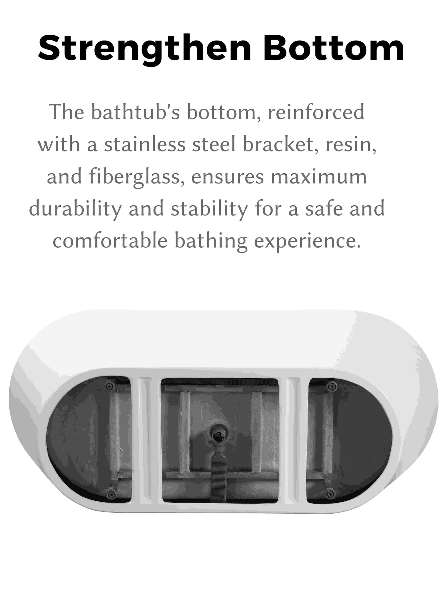 LOVMOR 67" Acrylic Freestanding Soaking Bathtub Soaking Bath Tub with Brushed Nickel Overflow and Pop Up Drain for Bathroom, Double Slipper Tub, Whit