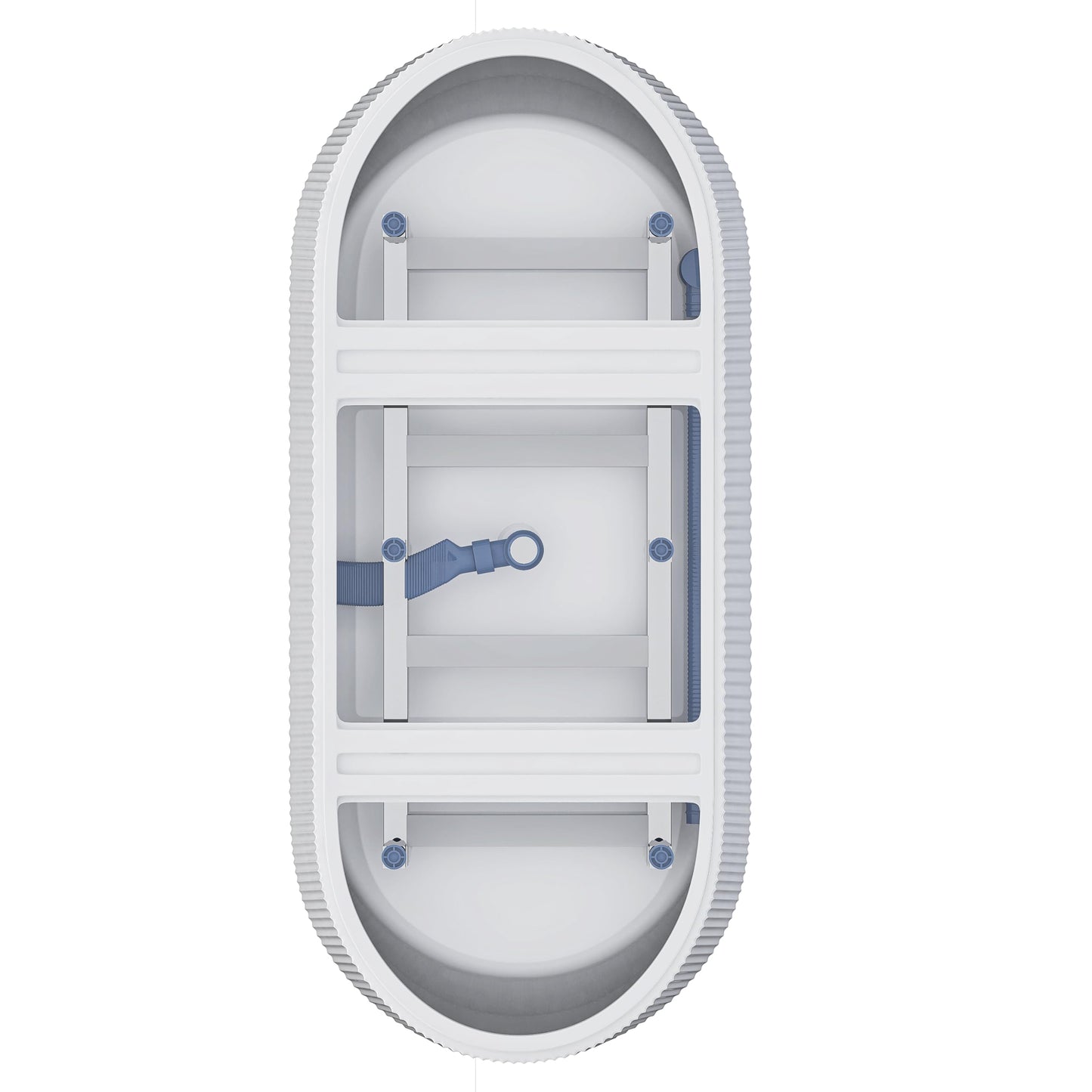 LOVMOR 67" Acrylic Freestanding Soaking Bathtub Soaking Bath Tub with Brushed Nickel Overflow and Pop Up Drain for Bathroom, Double Slipper Tub, Whit