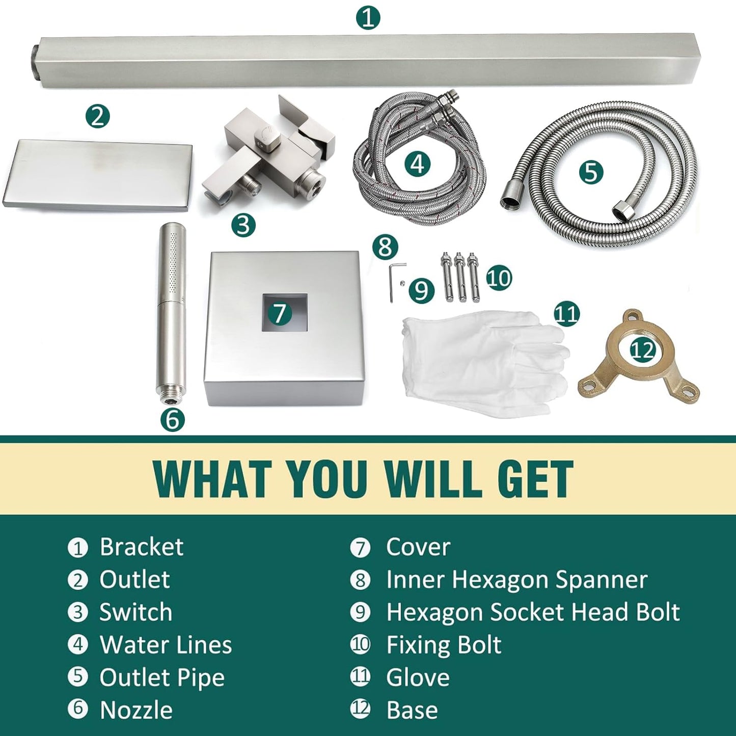 Hoimpro Freestanding Bathtub Faucet Waterfall Tub Filler Matte Black Floor Mount Brass Single Handle Bathroom Tub Faucets with 2 Function Hand Shower Wand