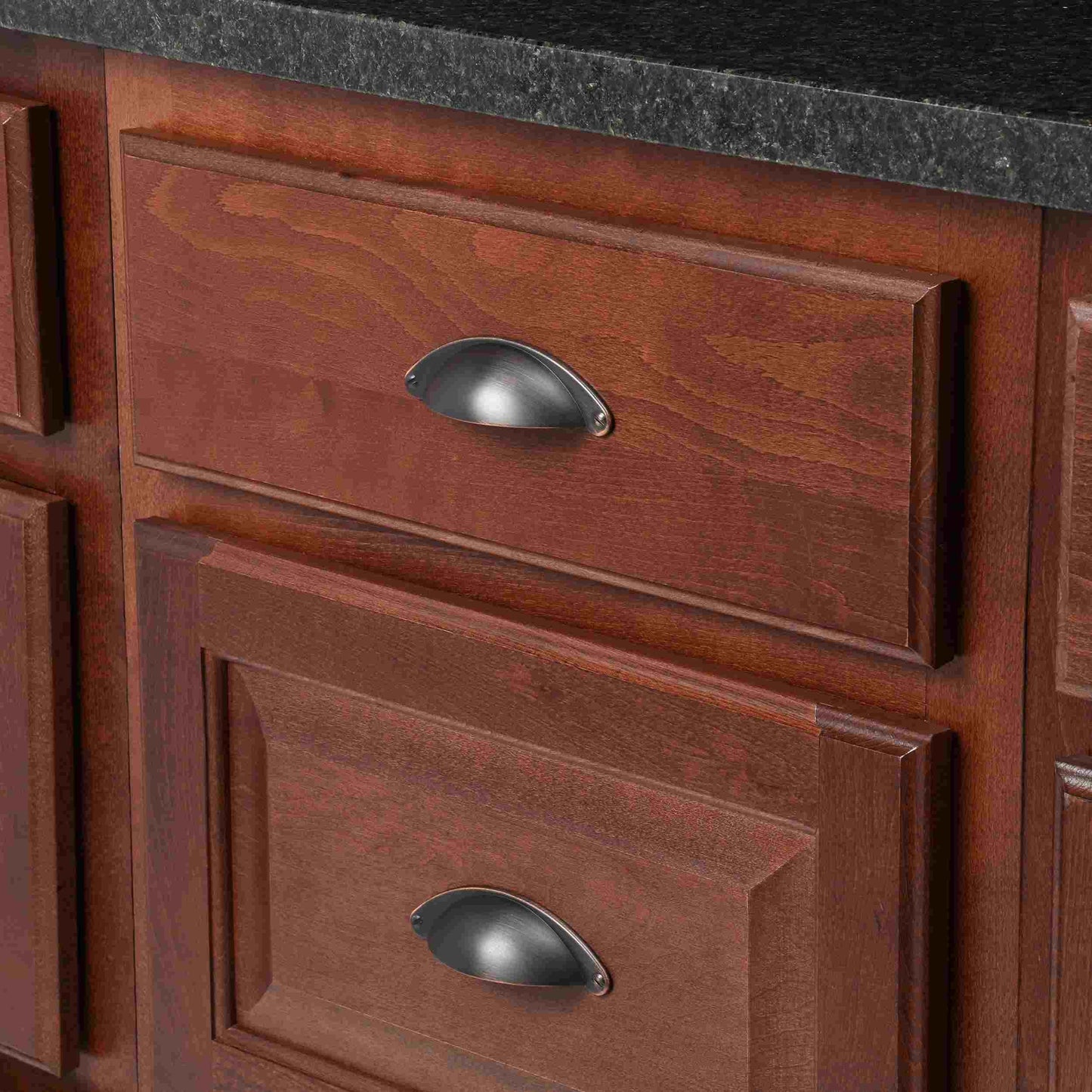 Amerock BP53010CZ Champagne Bronze Cabinet Cup Pull | 3 inch (76mm) Center-to-Center Cabinet Hardware | Cup Pulls | Furniture Hardware | Drawer Pull