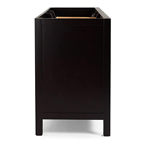 ARIEL 72" Midnight Blue Double Bathroom Vanity Base Cabinet, Double Sink Configuration, 2 Soft Closing Doors, 9 Full Extension Dovetail Drawers, Satin Brass