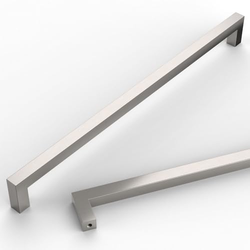 10 Pack 5''(128mm) Matte Black Cabinet Pulls Kitchen Stainless Steel Cabinet Handles Square Cabinet Hardware for Cupboard Drawer Pulls