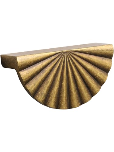 5 Pack Brushed Gold Cabinet Pulls 3" Hole Center Cup Flat Brass Drawer Pulls Kitchen Cupboard Bathroom Dresser Cabinet Hardware Handles Zinc Alloy