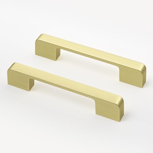 Rergy Champagne Bronze Cabinet Pulls, 10 Pack Champagne Bronze Cabinet Handles, 6.25" Screw Spacing Kitchen Cabinet Handles, 6-1/4inch(160mm) Center to Center Bathroom Cabient Hardware