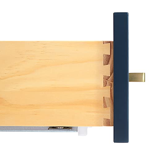 ARIEL 72" Midnight Blue Double Bathroom Vanity Base Cabinet, Double Sink Configuration, 2 Soft Closing Doors, 9 Full Extension Dovetail Drawers, Satin Brass