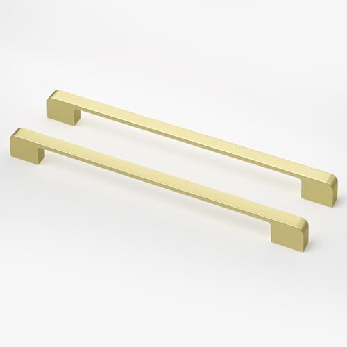 Rergy Champagne Bronze Cabinet Pulls, 10 Pack Champagne Bronze Cabinet Handles, 6.25" Screw Spacing Kitchen Cabinet Handles, 6-1/4inch(160mm) Center to Center Bathroom Cabient Hardware