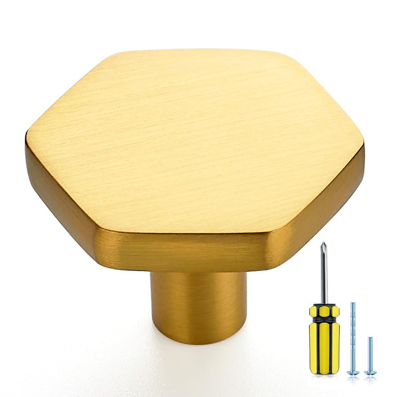 Ravinte 30 Pack Solid Knobs Kitchen Cabinet Knobs Round Knobs Dresser Drawer Knobs Gold Cabinet Hardware Round Cabinet Door Knobs Drawer Knobs Brushed Brass Drawer Pulls