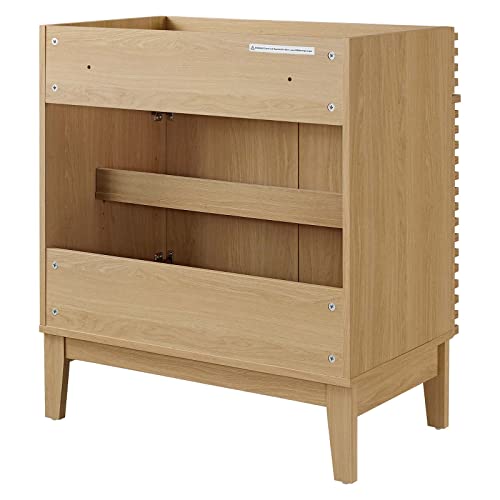 Modway Render 48" Double Sink Bathroom Vanity Cabinet in Walnut White