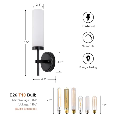 Gold Wall Sconces Set of 2, Modern Bathroom Sconces Wall Lighting Vanity Light Fixtures with Clear Glass, Brushed Brass Wall Mount Lights for Living Room Corridor Mirror Bedroom Stairs