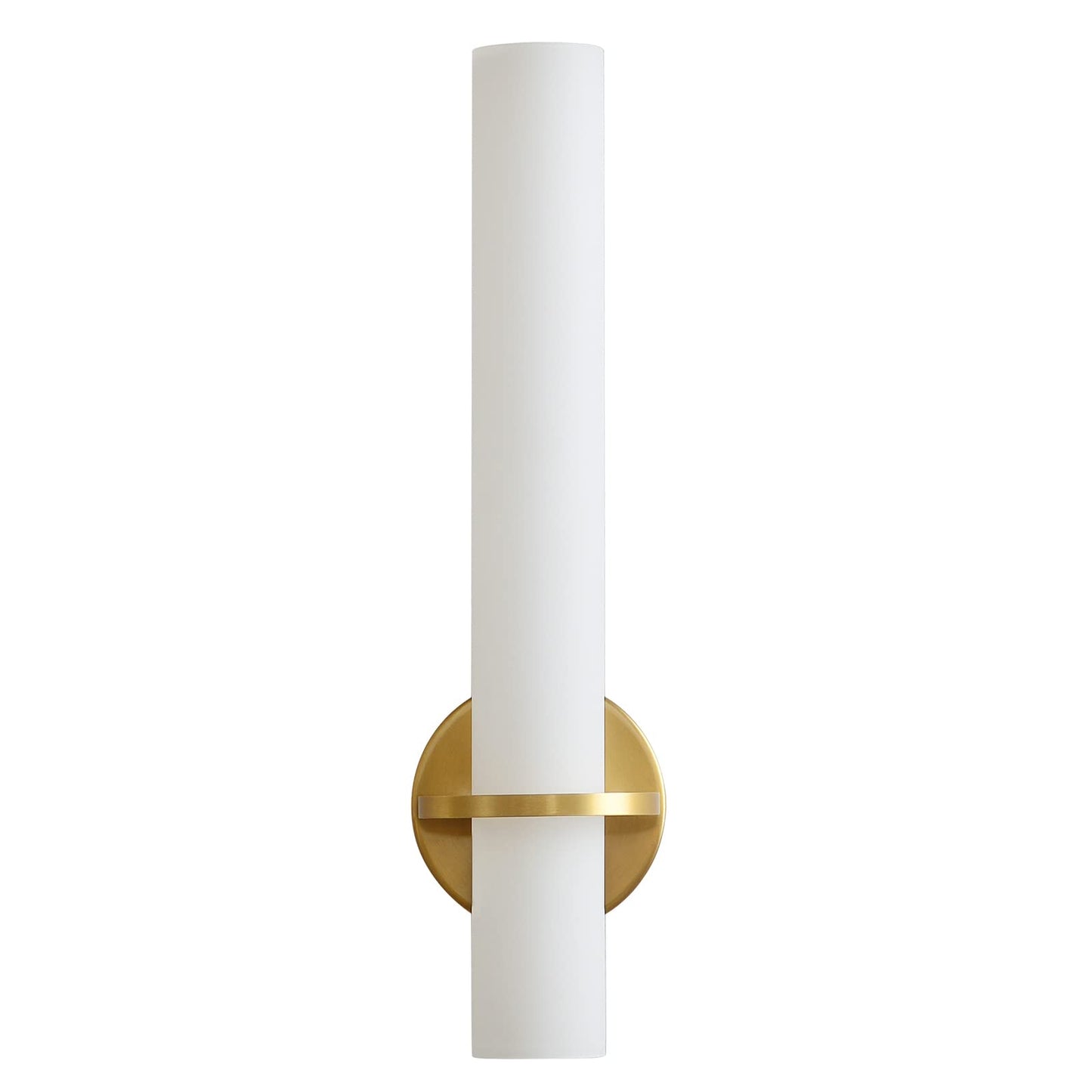 Gold Wall Sconces Set of Two - Dimmable Modern Sconces Wall Lighting 18W 3000K Led Wall Lights Acrylic Lampshade Hardwired Wall Light Fixtures for Living Room Bedroom Bathroom Hallway 18inch