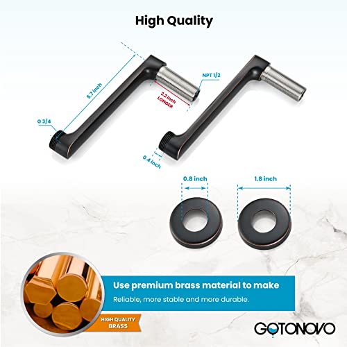 gotonovo Bathtub Clawfoot Faucet Brushed Nickel Finish Wall Mount Tub Filler with Hand Held Shower Faucet 2 Cross Handles with Tub Spout Victorian Vintage Telephone Style