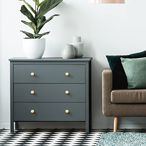 Ravinte 30 Pack Solid Knobs Kitchen Cabinet Knobs Round Knobs Dresser Drawer Knobs Gold Cabinet Hardware Round Cabinet Door Knobs Drawer Knobs Brushed Brass Drawer Pulls