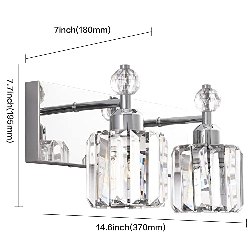 PRESDE Black Gold Crystal Bathroom Vanity Lights Fixtures Over Mirror Modern 3 Light Bath Wall Lighting