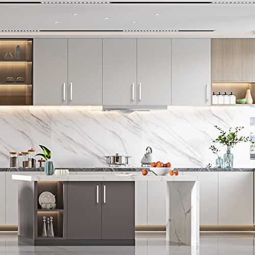 10 Pack 5''(128mm) Matte Black Cabinet Pulls Kitchen Stainless Steel Cabinet Handles Square Cabinet Hardware for Cupboard Drawer Pulls