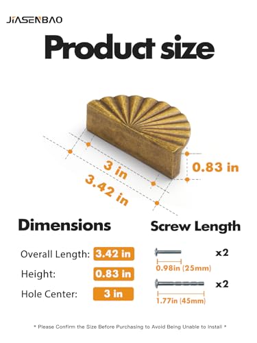 5 Pack Brushed Gold Cabinet Pulls 3" Hole Center Cup Flat Brass Drawer Pulls Kitchen Cupboard Bathroom Dresser Cabinet Hardware Handles Zinc Alloy