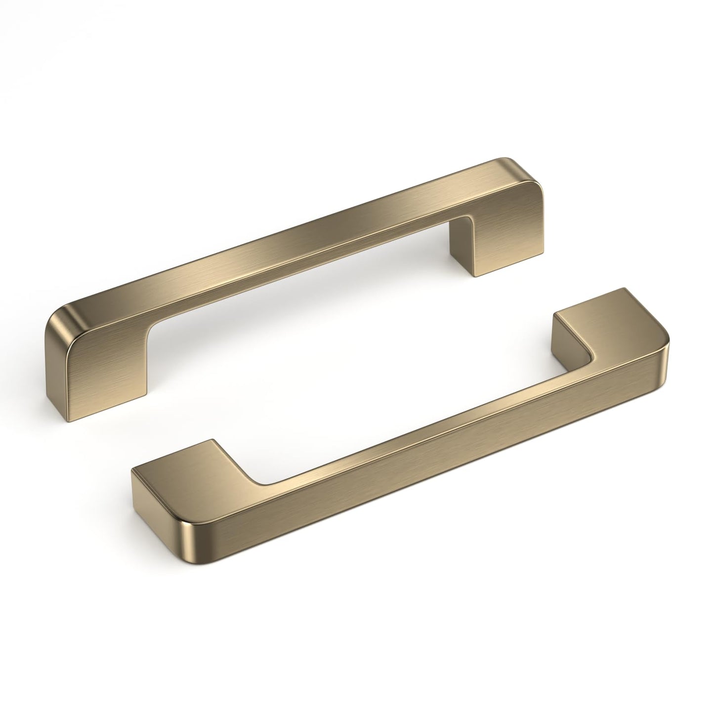 Rergy Champagne Bronze Cabinet Pulls, 10 Pack Champagne Bronze Cabinet Handles, 6.25" Screw Spacing Kitchen Cabinet Handles, 6-1/4inch(160mm) Center to Center Bathroom Cabient Hardware