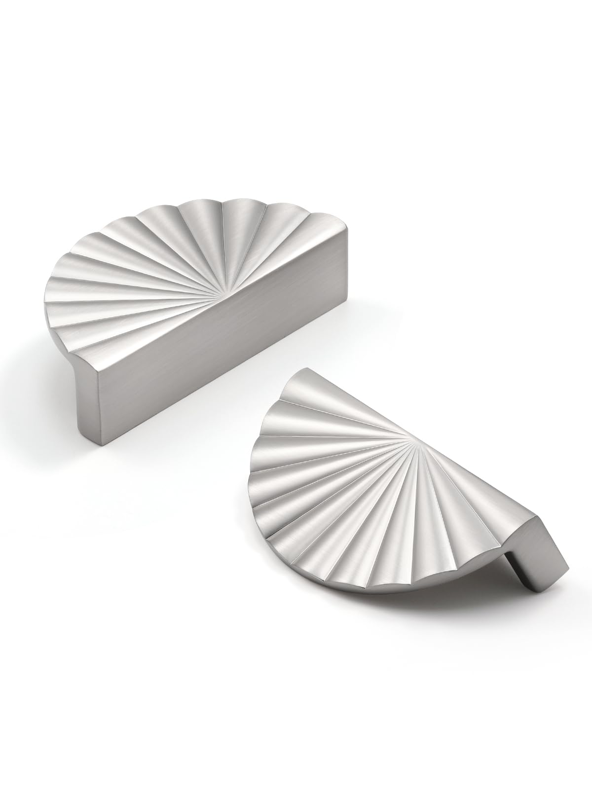 5 Pack Brushed Gold Cabinet Pulls 3" Hole Center Cup Flat Brass Drawer Pulls Kitchen Cupboard Bathroom Dresser Cabinet Hardware Handles Zinc Alloy