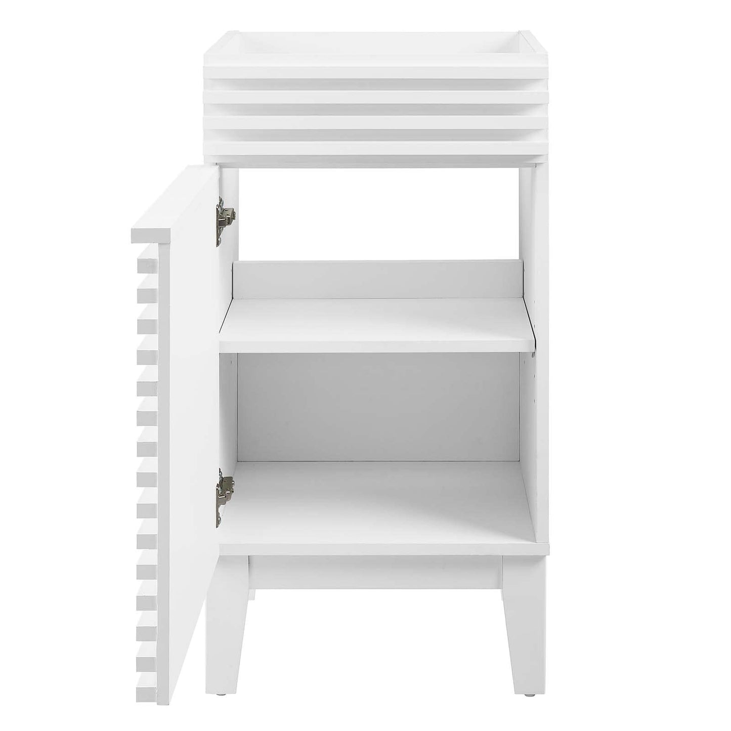 Modway Render 48" Double Sink Bathroom Vanity Cabinet in Walnut White