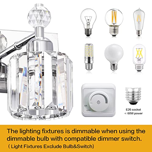 PRESDE Black Gold Crystal Bathroom Vanity Lights Fixtures Over Mirror Modern 3 Light Bath Wall Lighting